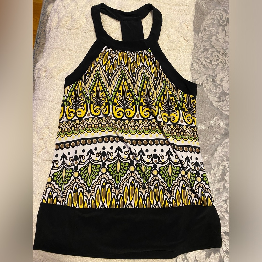 Colorful Patterned Racerback Tunic | L